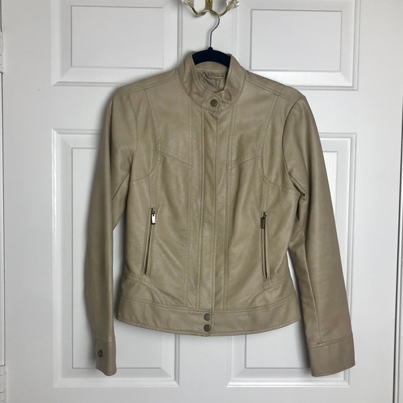 Bernardo Tan Vegan Leather Jacket - Picture 2 of 4